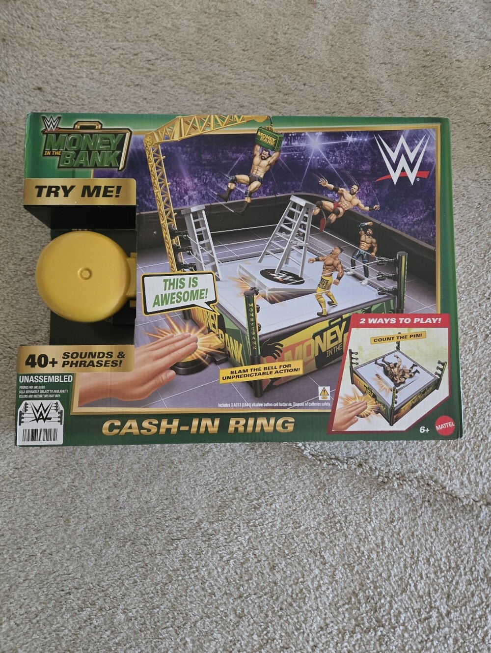 Mattel WWE Money in the Bank Cash-In Ring Playset
